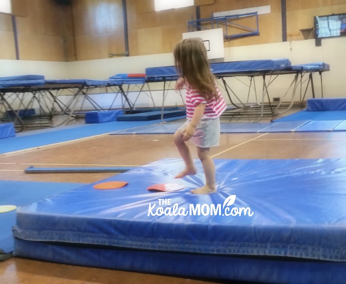 3-year-old at gymnastics