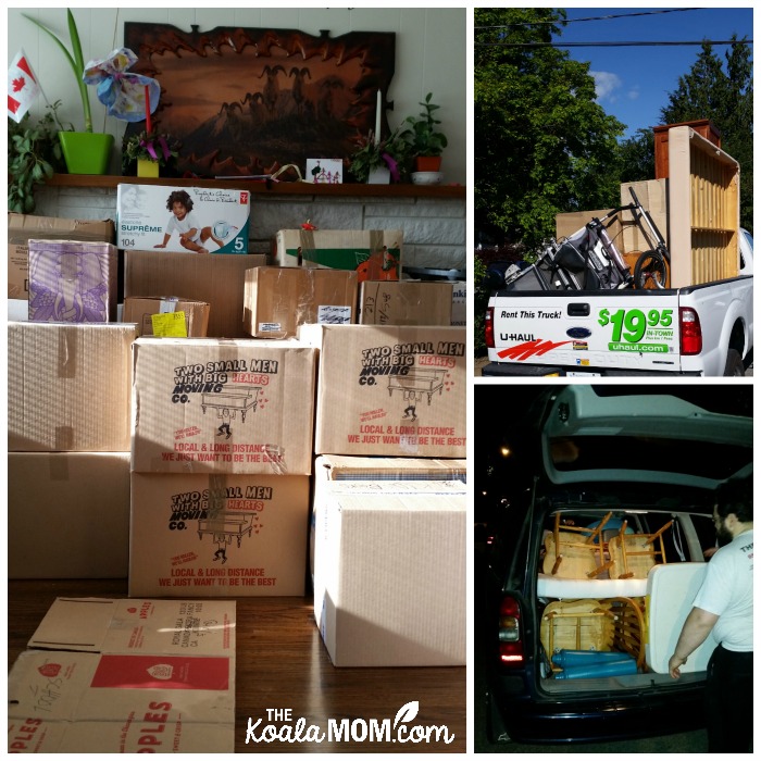 Moving boxes, moving trucks