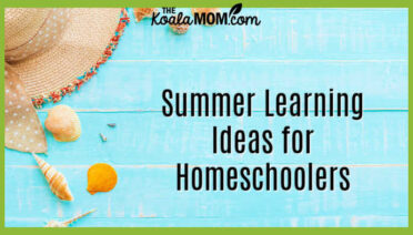 Summer Learning Ideas for Homeschoolers. Stock photo of sun hat on a blue picnic table.