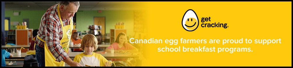 Canadian Egg Farmers are proud to support school breakfast programs.