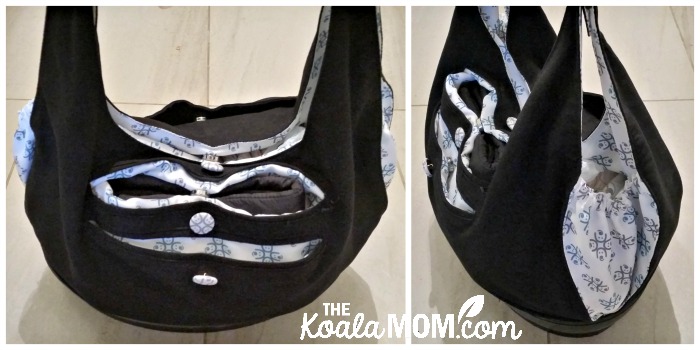 Two views of the EquiptBaby diaper bag