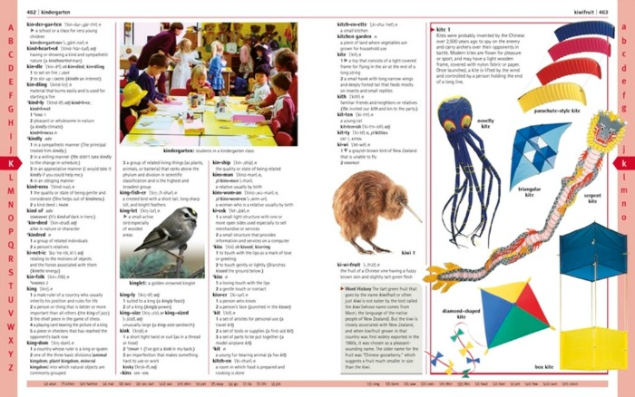 A page from the Merriam-Webster Children's Dictionary from DK Canada - one of three essential reference books for every home