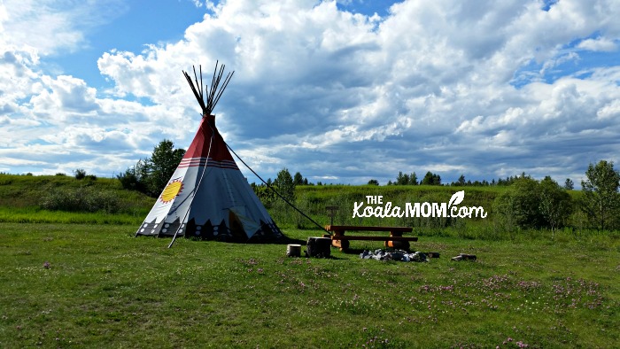 A heritage tipi at Rocky Mountain House National Historic Site