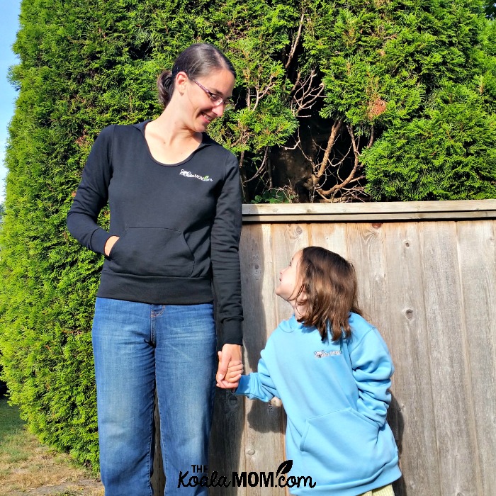 Mother-daughter hoodies from Bravo Apparel, a Canadian supplier of school clothing