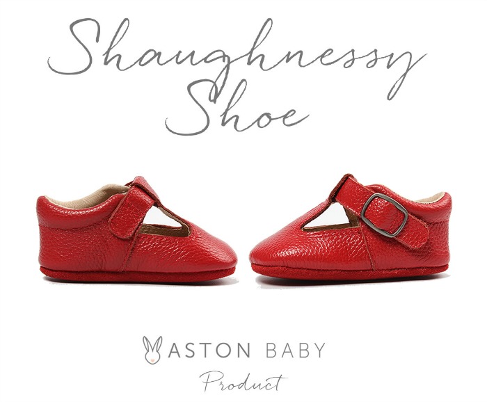 The Shaughnessy Shoe - red baby shoes from Aston Baby