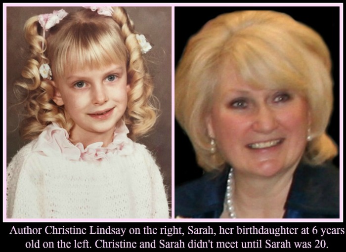 Author and birth mom Christine Linday and her birth daughter Sarah at age 6