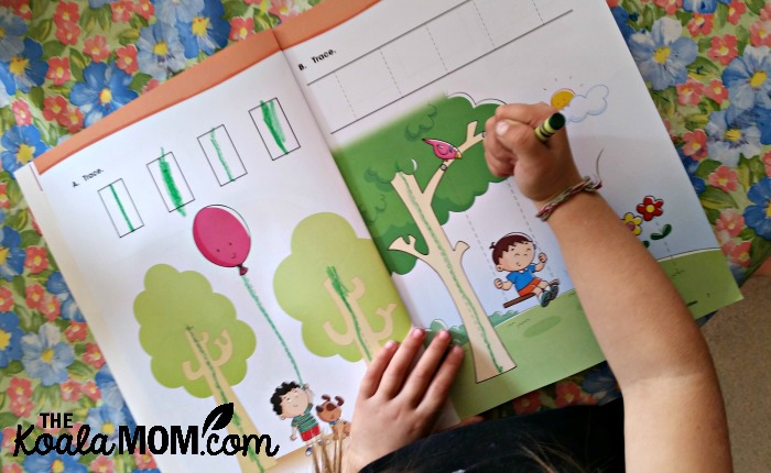 Preschool MathSmart Activities - toddler tracing lines