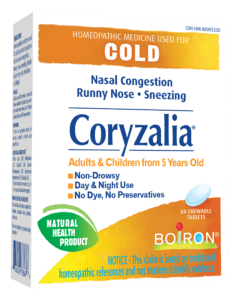 Boiron homeopathic cold remedies - Coryzalia