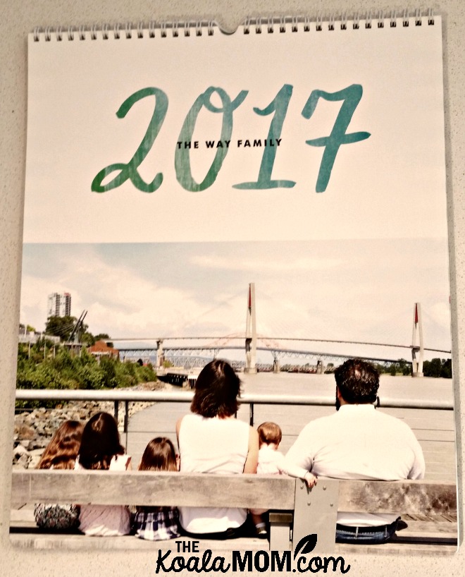 The Way Family 2017 photo calendar from Minted