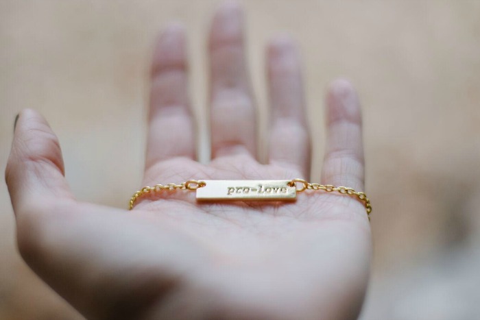 Pro-love necklace from Embrace Grace