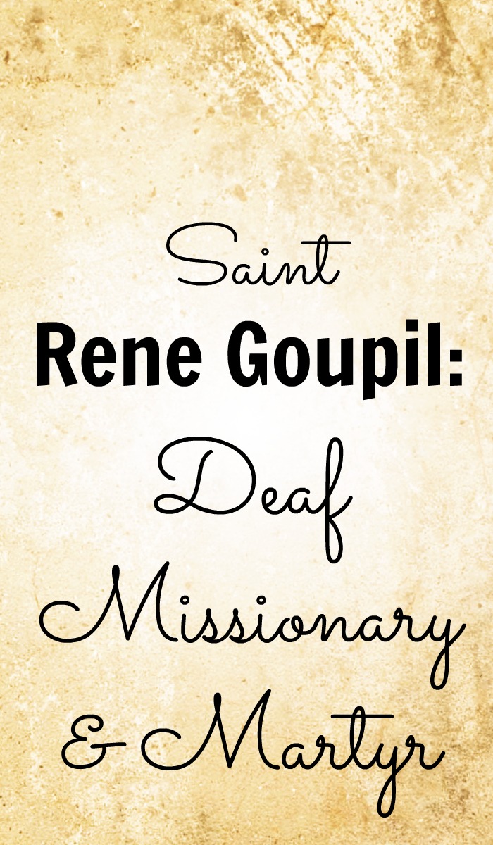 Saint Rene Goupil, deaf missionary and martyr