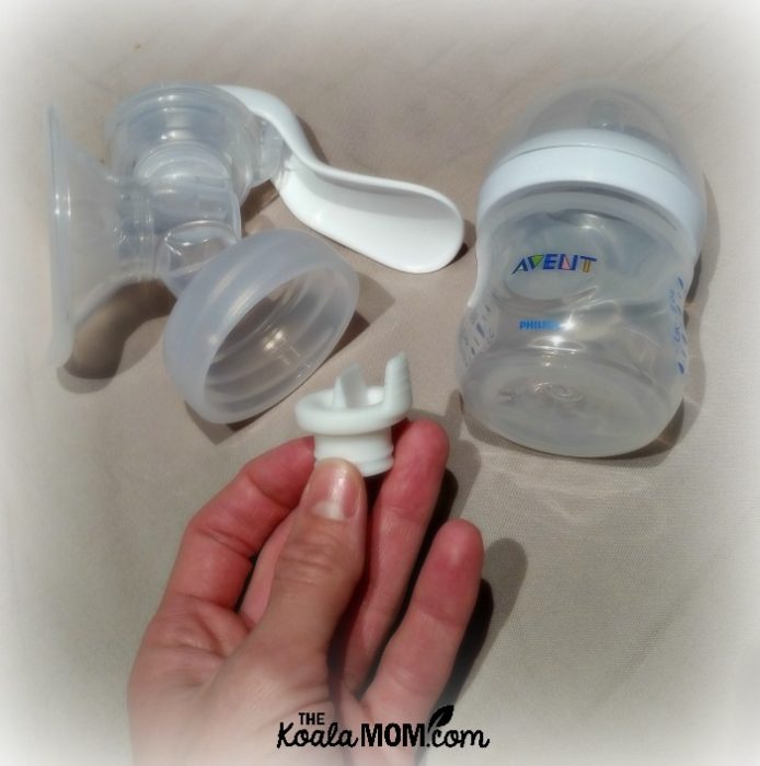 The parts of the Philips Avent Manual Breast Pump - so easy to clean and assemble!