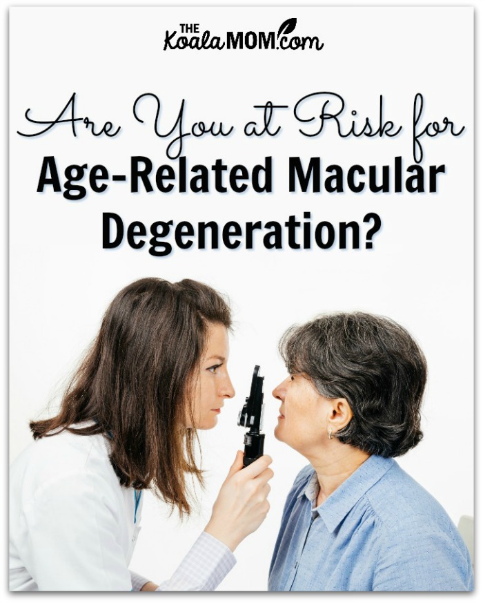 Are you at risk for age-related macular degeneration? (eye doctor checks eyes of elderly patient)