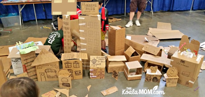 The DK Books Cardboard Village at the 2017 Vancouver Mini Maker Faire