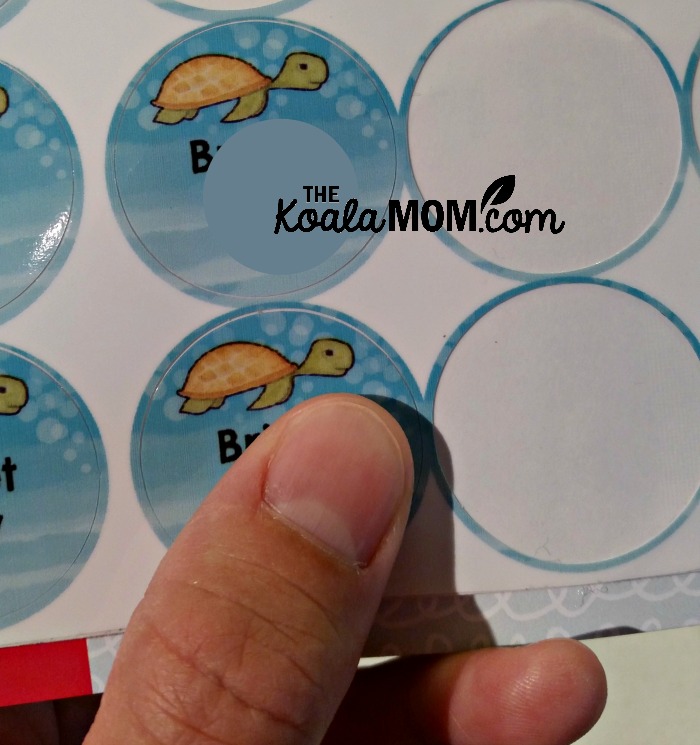 Sea turtle labels from Stick to Me