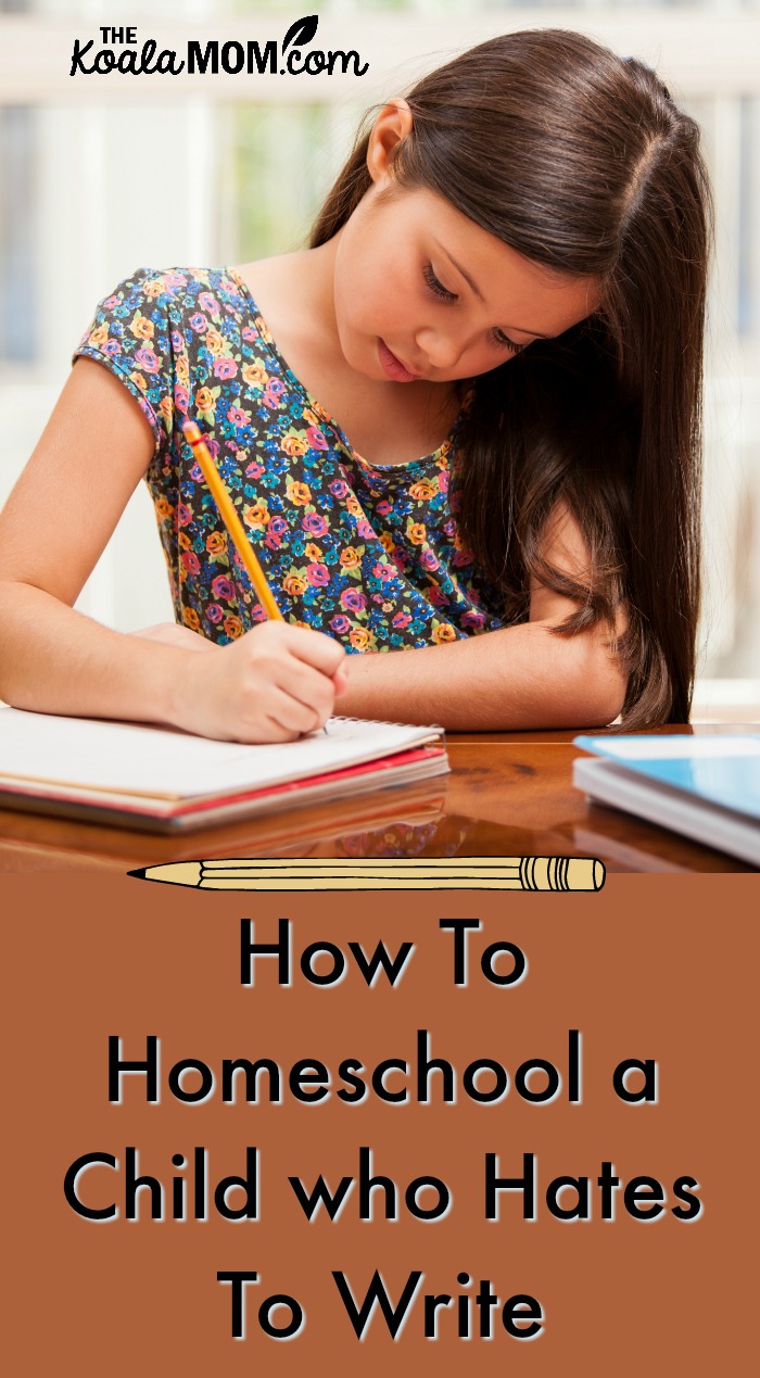 How to Homeschool a Child who Hates to Write