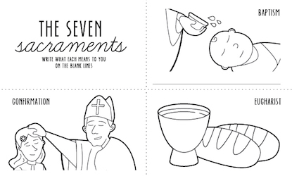 7 sacraments coloring pages for kids