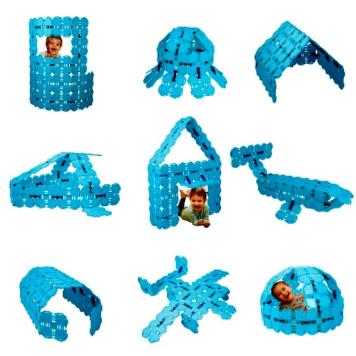 Fort Boards 43 Piece STEM Building Toy (Light Blue) 