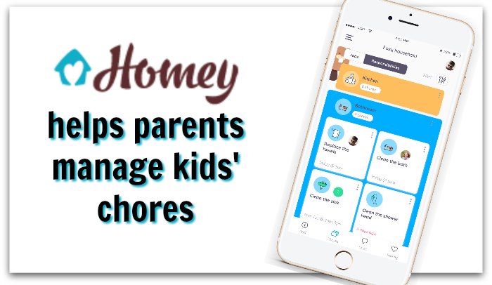 The Homey app helps parents manage kids' chores