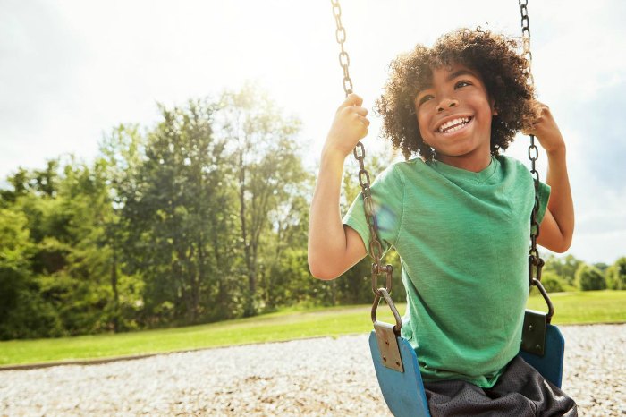 Boy on swing