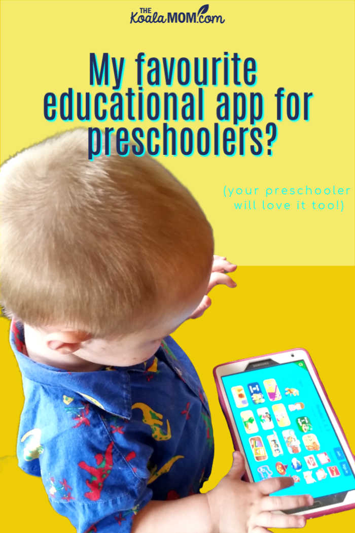 What's my favourite educational app for preschoolers? (your preschooler will love it too!)