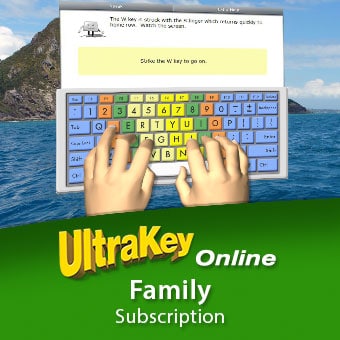 UltraKey is an online keyboarding program from Bytes of Learning. Intended for the whole family, this media-rich instruction teaches proper typing skills.