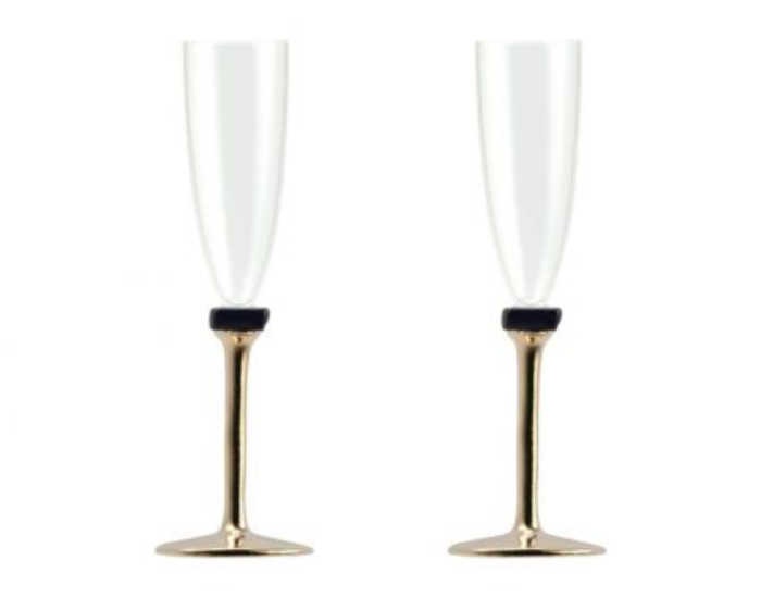 Designer champagne glasses make a great birthday, anniversary, or just-because gift for the special woman in your life!