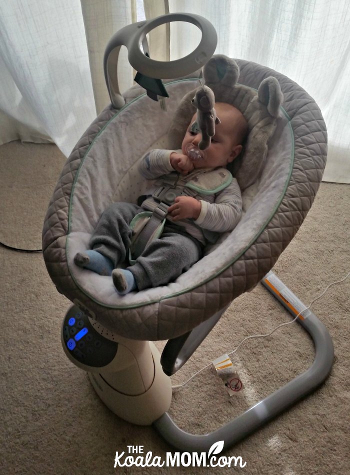 The Graco Everyway Soother keeps baby happy and gives mom's arms a break!