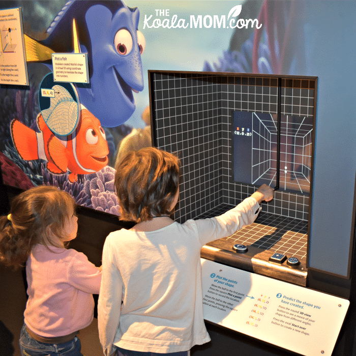 Two girls explore the science behind Pixar.