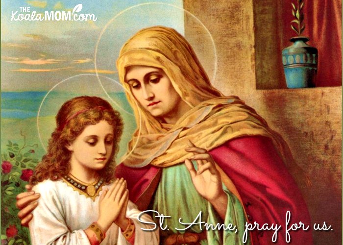 St. Anne,  grandmother of Jesus and Patron Saint of PRegnancy