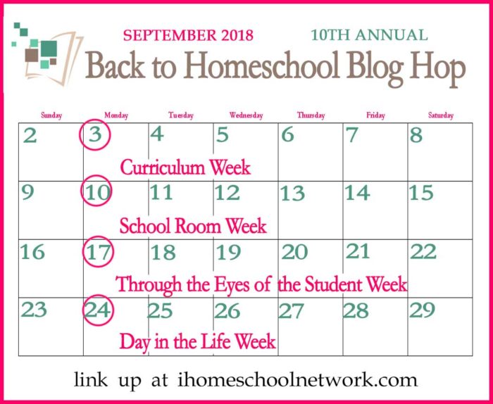 Back to Homeschool Blog Hop September 2018