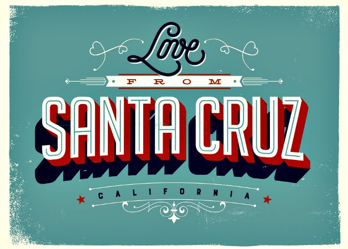 Love from Santa Cruz, California - plan a romantic couple's getaway together!