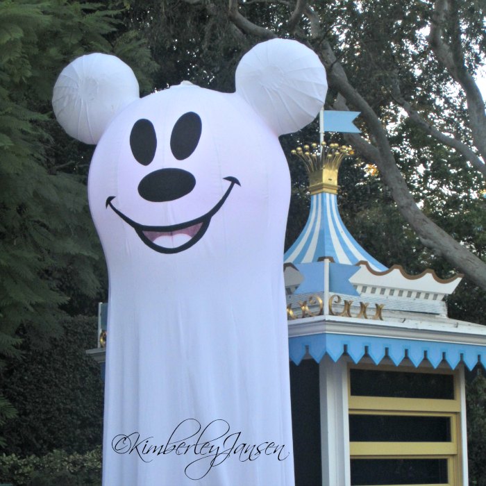 Mickey ghost at Mickey's Halloween Party at the Disneyland Resort