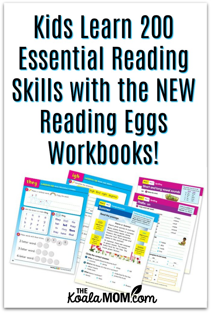Kids learn 200 essential reading skills with the NEW Reading Eggs Workbooks.