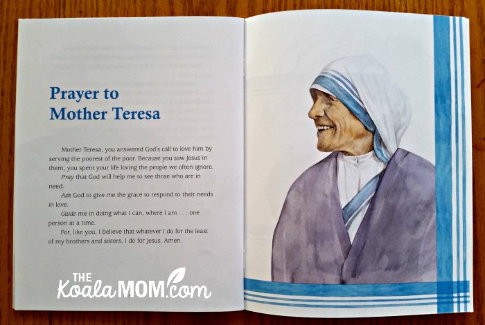 Prayer to Mother Teresa, in Mother Teresa: The Story of the Saint of Calcutta by Marlyn Evangelina Monge, FSP