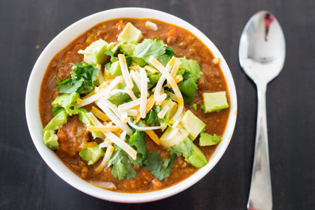 Taco Casserole with Avocado - an easy, family-friendly crock meal