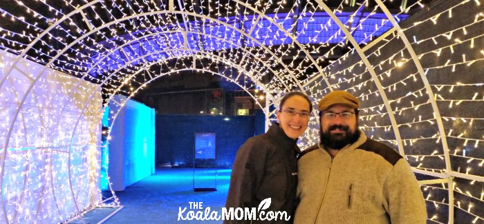 Bonnie Way and her husband at the Aurora Winter Festival in downtown Vancouver.