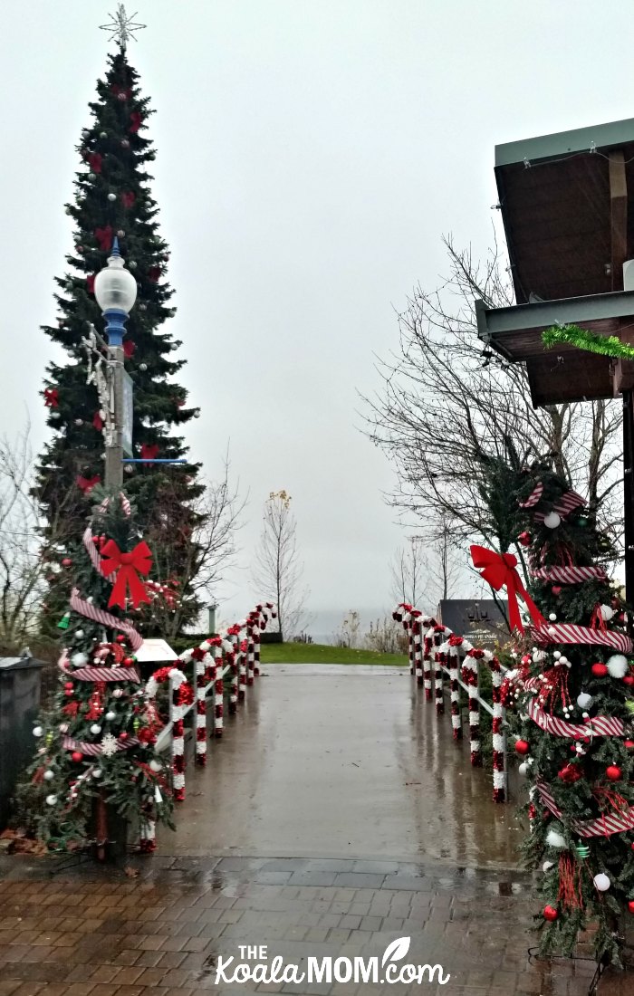 Candy Cane Lane at Lights on the Lake in Harrison Hot Springs.