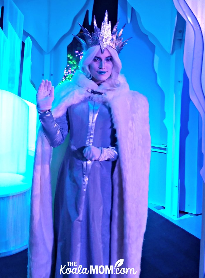 The Snow Queen at the Aurora Winter Festival in downtown Vancouver.