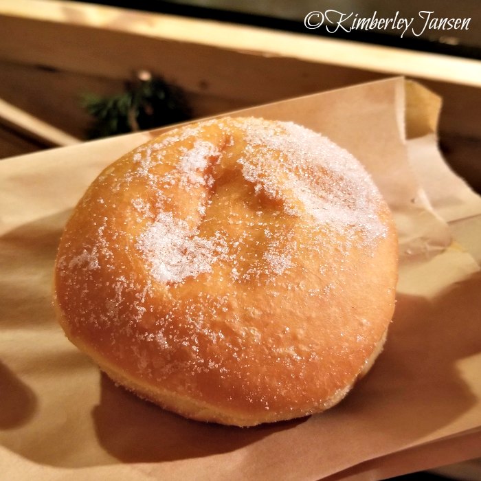 Berliner (German donut) at the Vancouver Christmas Market