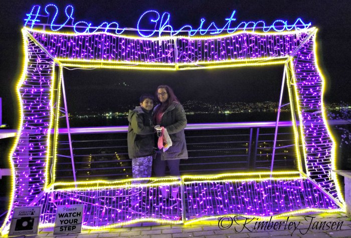 Mother-son date picture at the Vancouver Christmas Market