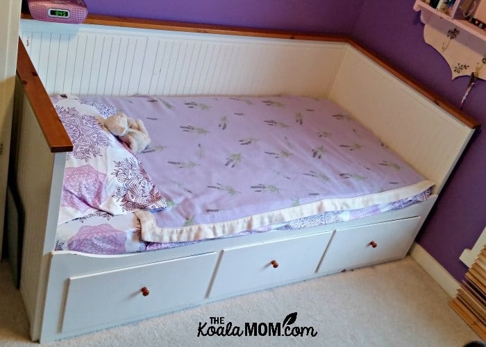 A captain's bed is a great way to save space in a bedroom as the drawers under the bed provide storage too.