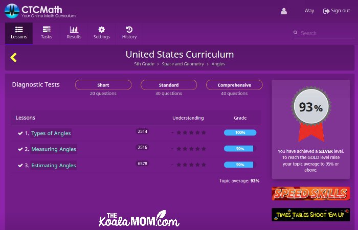 CTCMath lesson page.