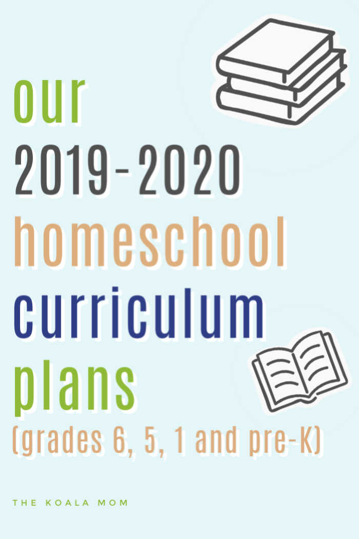 OUr 2019-2020 homeschool curriculum choices!