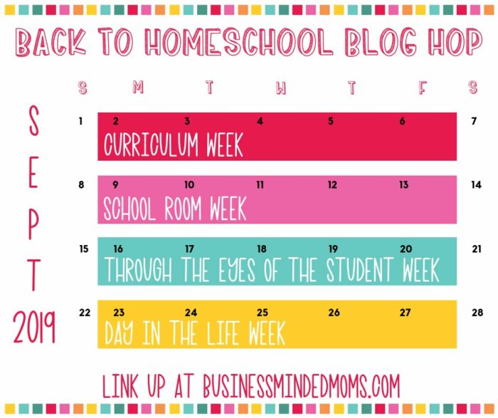 Back-to-Homeschool Blog Hop hosted by Businessminded Moms