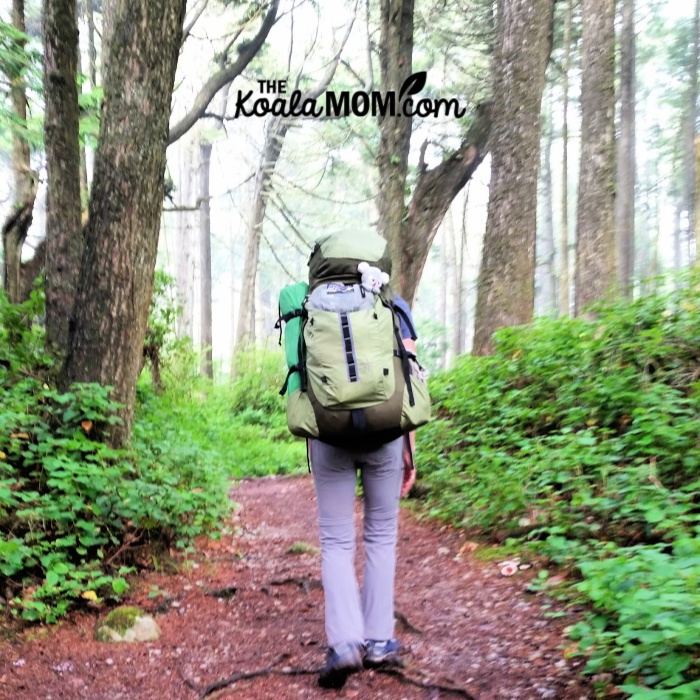 Bonnie Way hiking on the West Coast Trail.