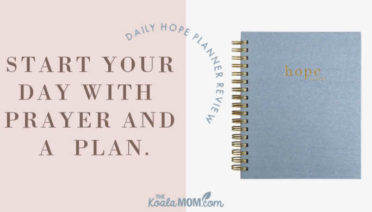 Start your day with prayer and a plan - daily Hope Planner review.