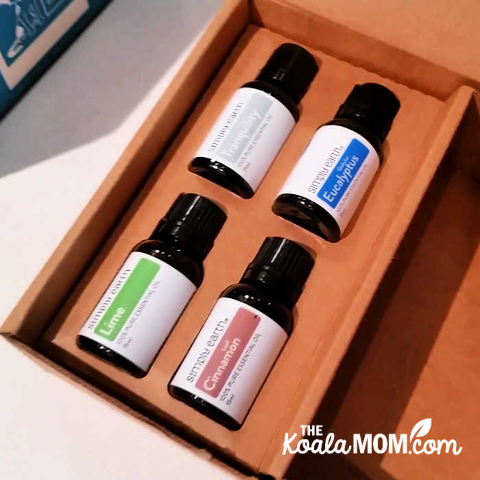 Four essential oils in the November Simply Eartrh box