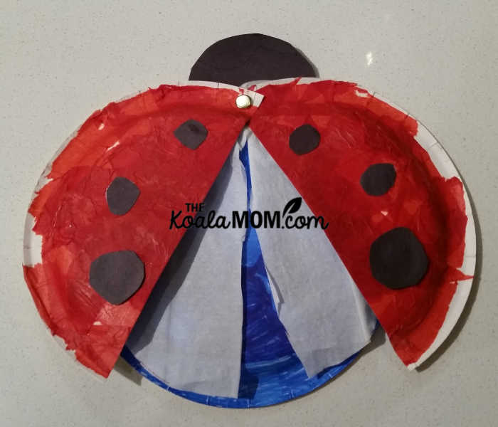 Eric-Carle style ladybug craft