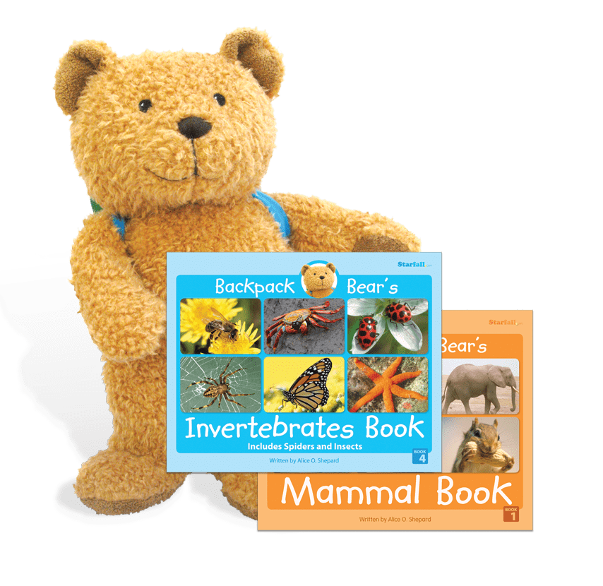 Backpack Bear with books giveaway